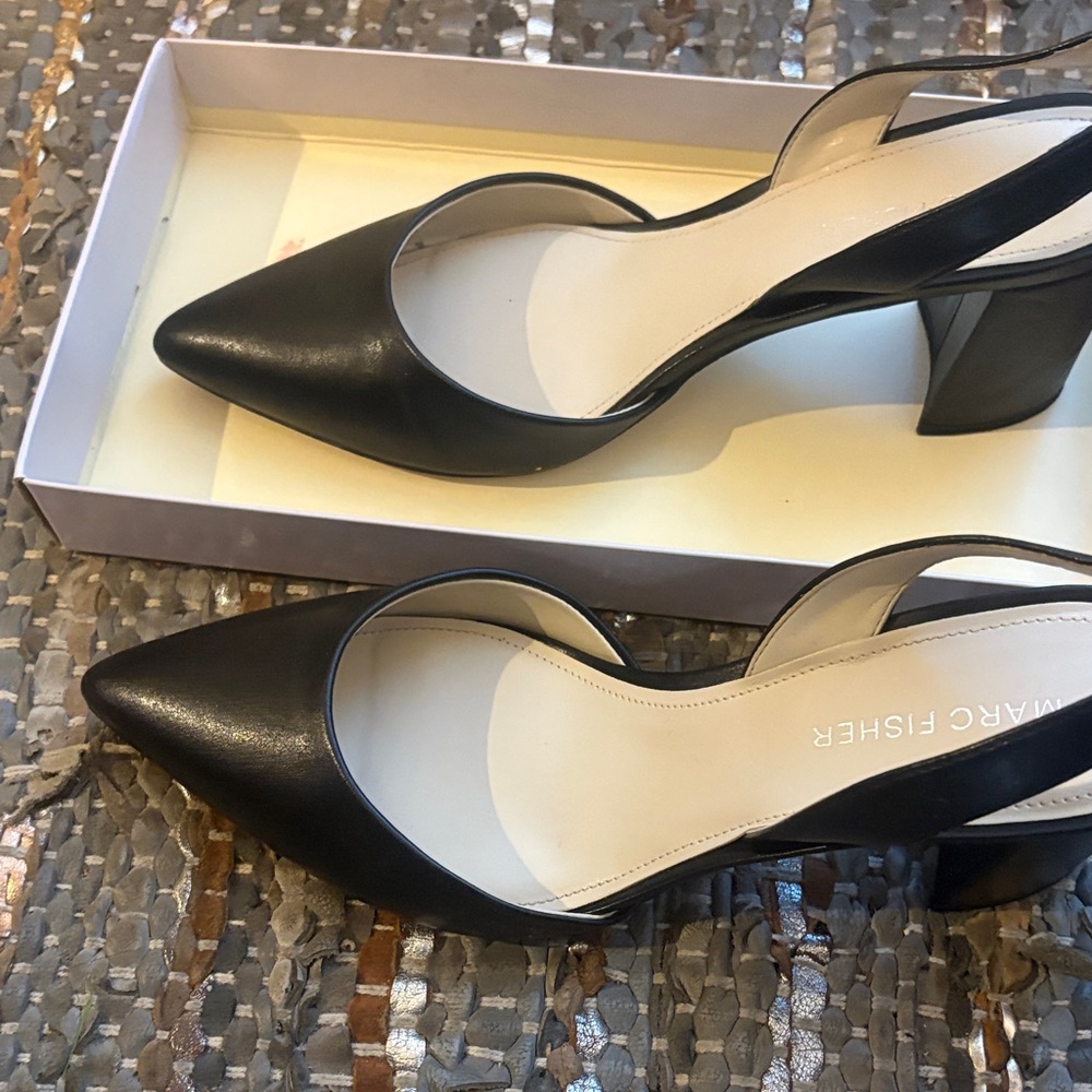 Marc Fisher Black Low Heel worn but very good condition